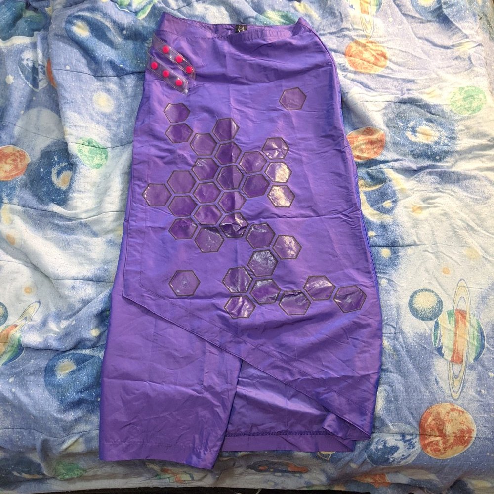 **SOLD** RARE Cyberdog Purple Hexagon Wrap Skirt